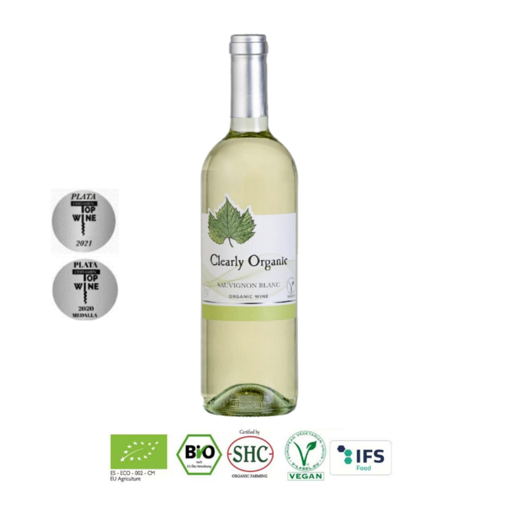 Vino blanco vegano y ecológico español - clearly Organic - bodegas latué - The Spanish Food Company